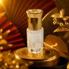 زجاجات زجاجية شفاف بغطاء ذهبي بزهور الشمس Specification image